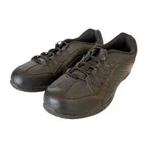 SafeTStep Comfort Walking Sneakers 10W Womens Black Low Top 141470 Safe T Step